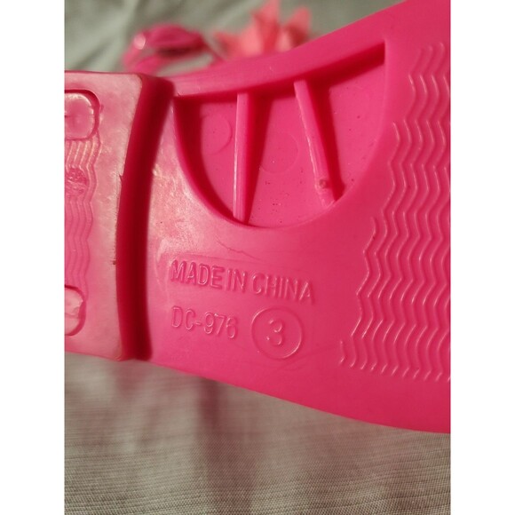 Baby Girl Hot Pink Jelly Sandals W/Flower (Size 3) Spring/Summer/Easter/Beach - Picture 16 of 16